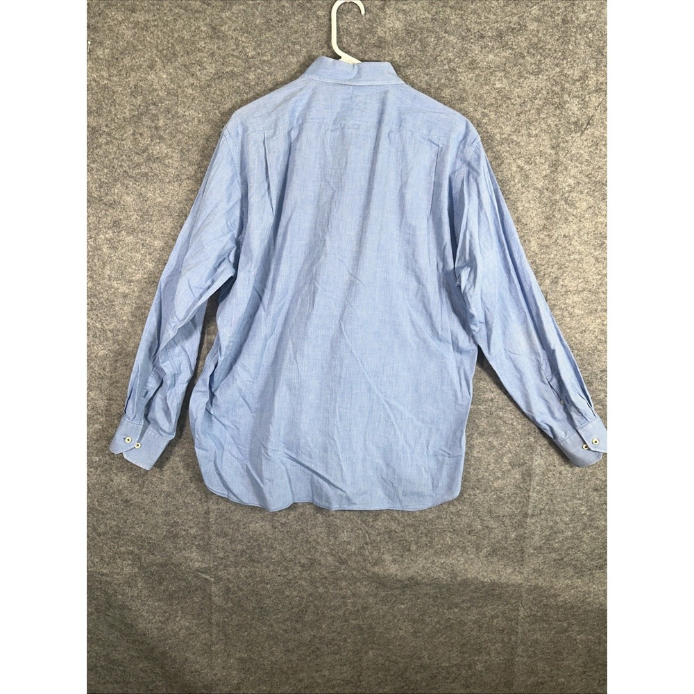 Peter‎ Millar Shirt Men's X-Large Blue Denim Button Down Long Sleeve - Picture 4 of 4